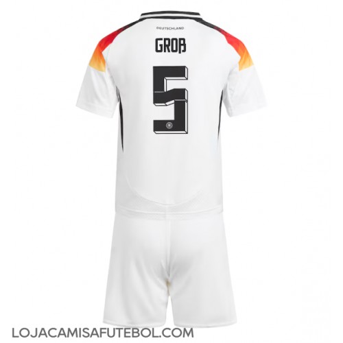 Camisa de Futebol Alemanha Pascal Gross #5 Equipamento Principal Infantil Europeu 2024 Manga Curta (+ Calças curtas)